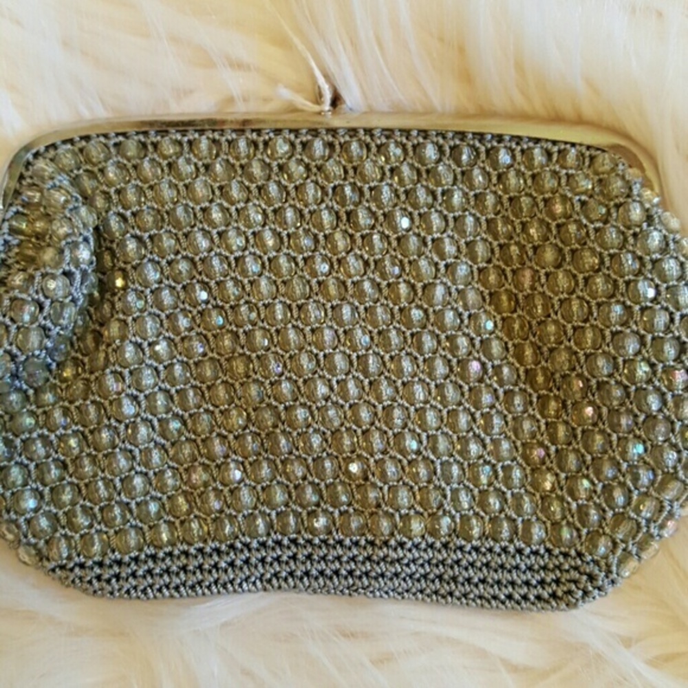 VINTAGE GRAYISH‎ BLUE MINI BAG MAKEUP SMALL BAG